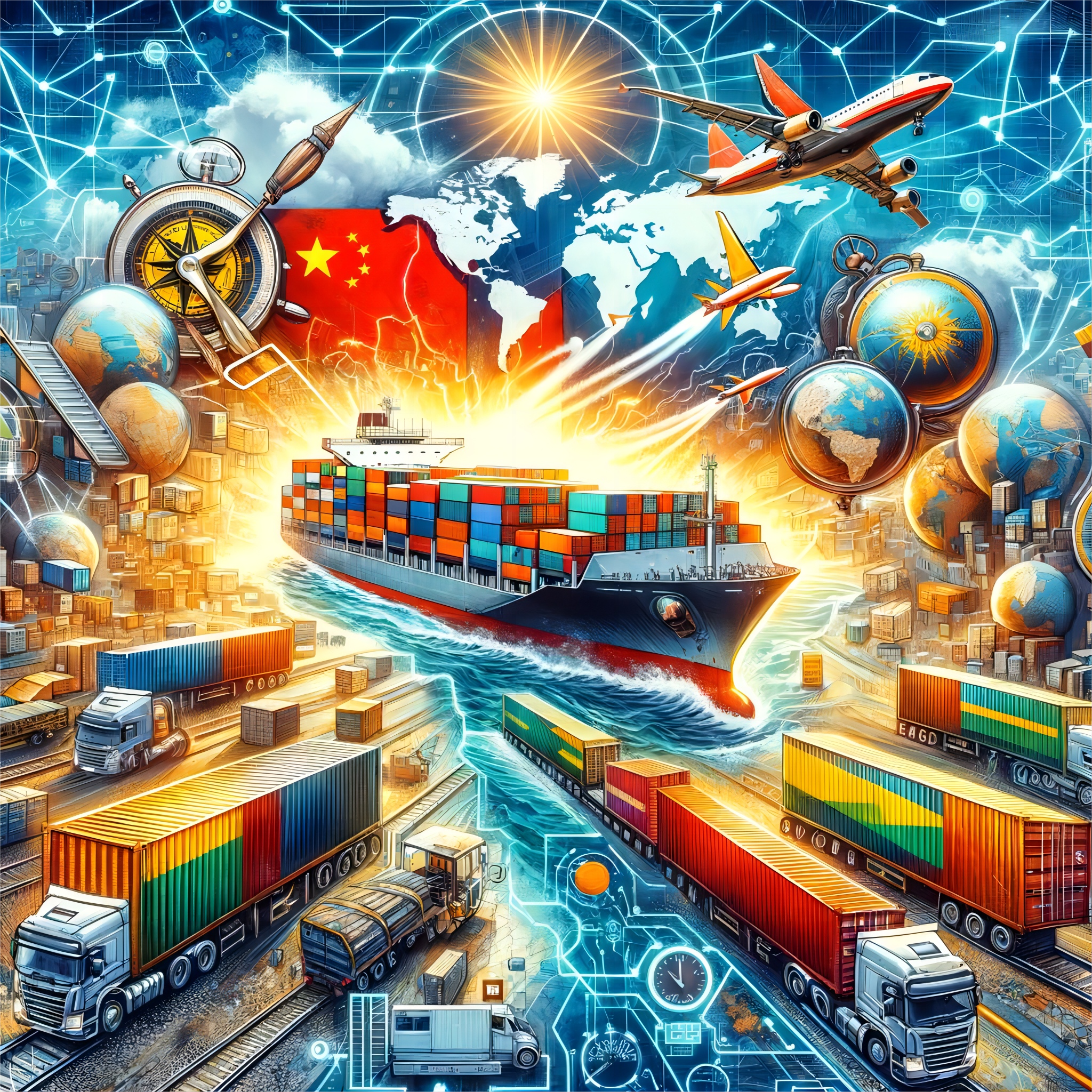 Logistics professional checking cargo tracking status