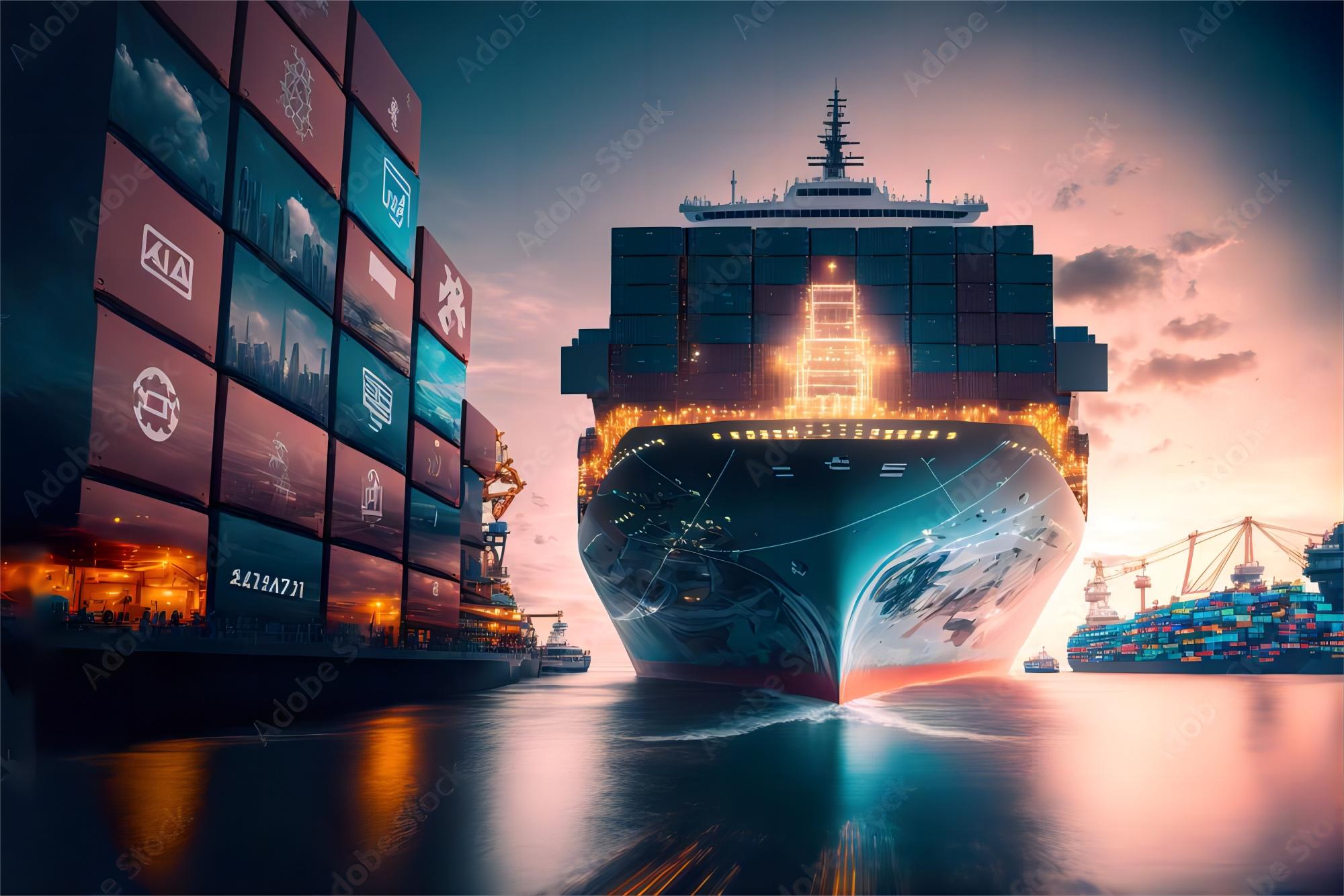 Air freight plane loading cargo for fast international delivery
