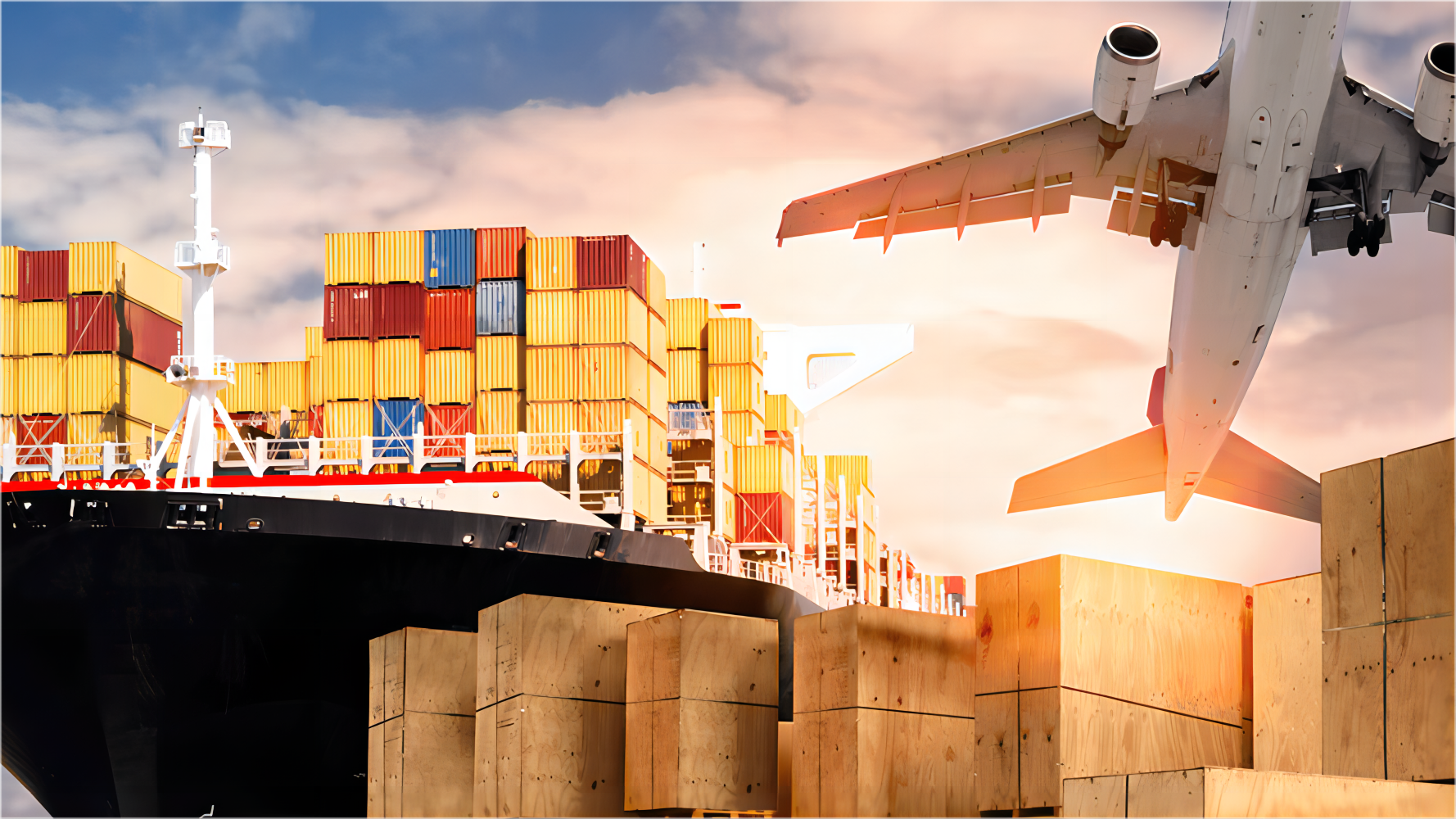 Comparison table showing different freight methods from China