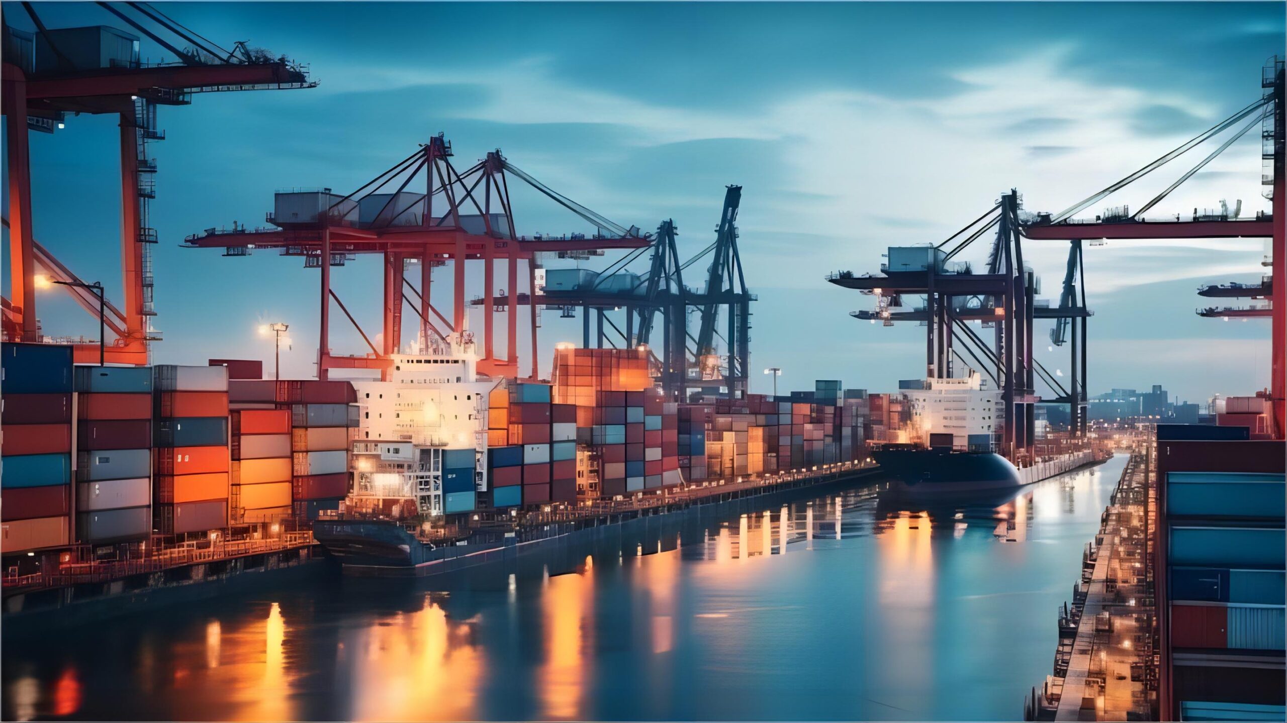 Full container load cargo being loaded at a major Chinese port