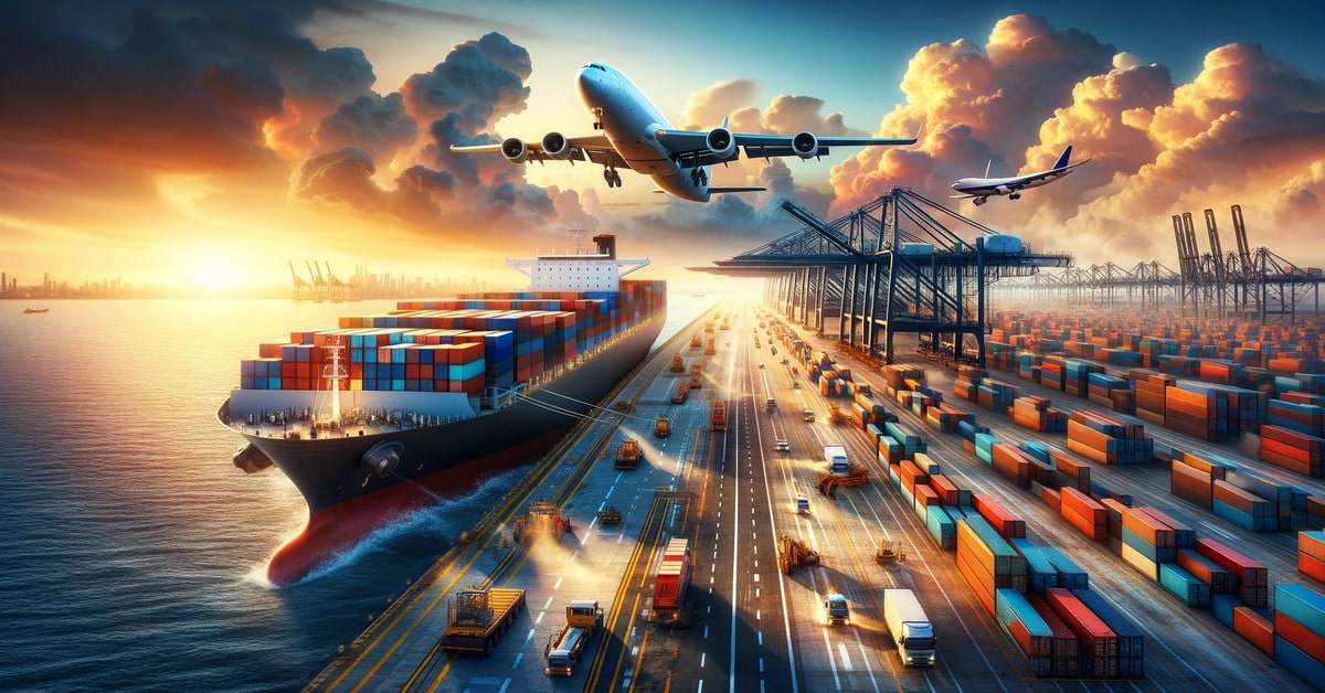 Logistics professional managing supply chain delivery