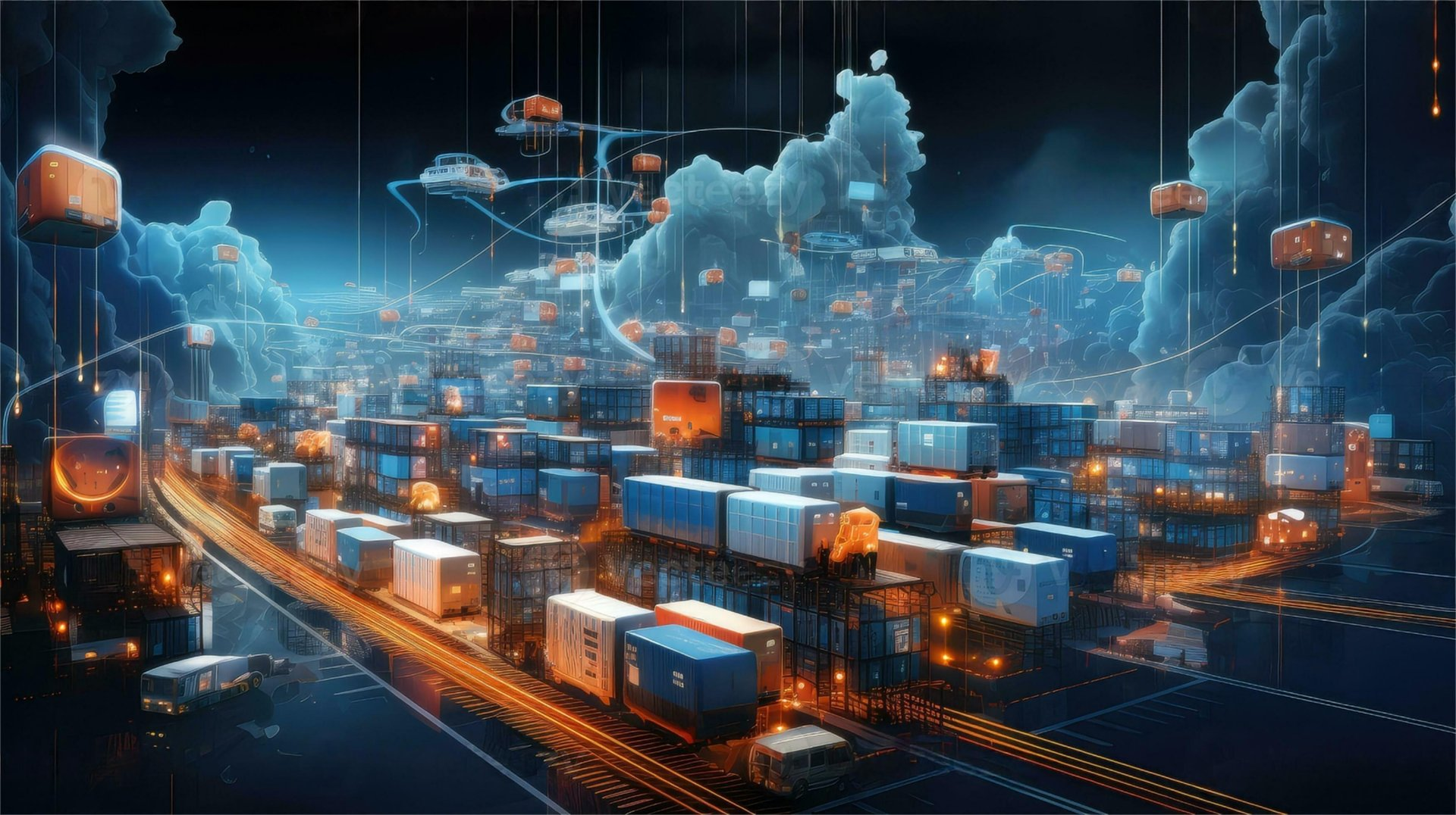 Logistics expert reviewing shipping documents