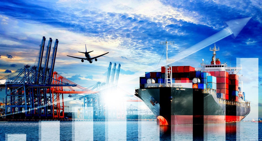 Cargo ship at port